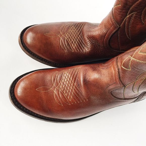 Frye Brown Leather Mid-calf Boots Youth 4 - Picture 3 of 7